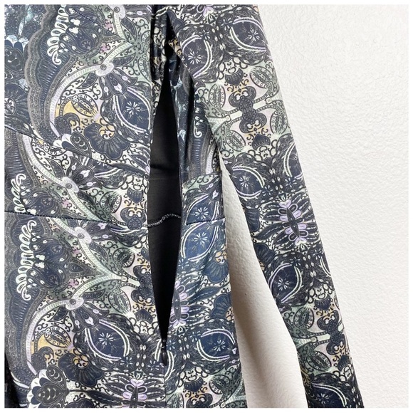 Free People Cabaret Long Sleeve Maxi Dress Dark Combo‎ Size Large - Picture 11 of 14